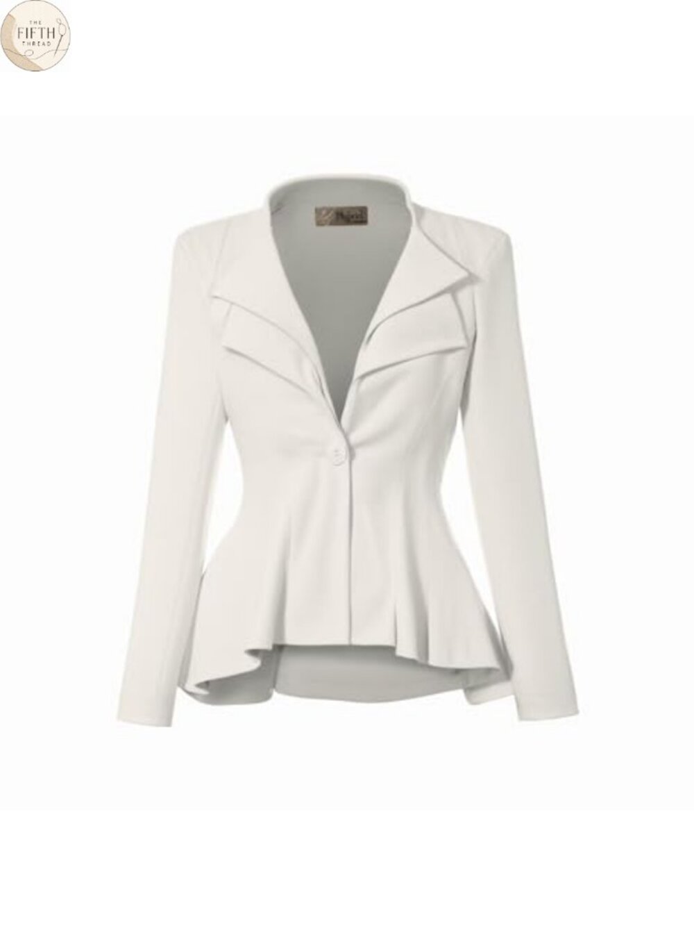Women's Office Blazer Rayon Blend Stretch Oversized Double Notch Lapel